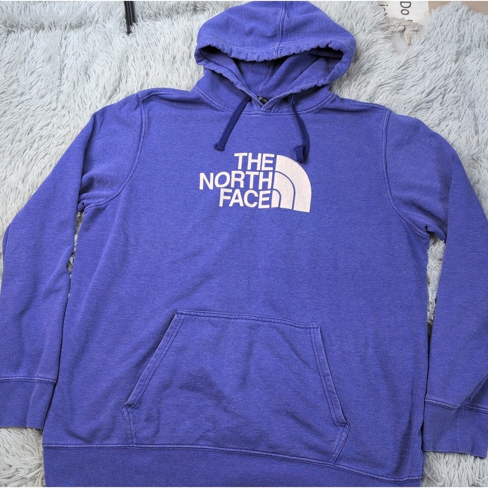 The North Face Sweatshirt Mens XXL Blue Hoodie Pullover Logo Pocket Comfort